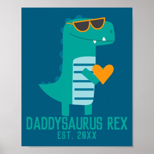 Cool Dino Daddysaurus Rex New Dad Fathers Day  ポスター (正面)