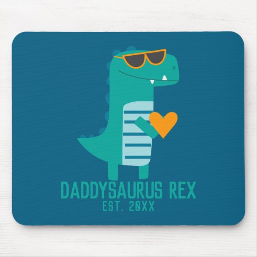 Cool Dino Daddysaurus Rex New Dad Fathers Day  マウスパッド (正面)