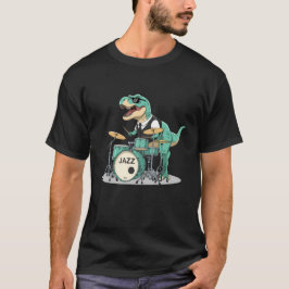 Cool Dino Percussionist Tee t-shirt  Tシャツ