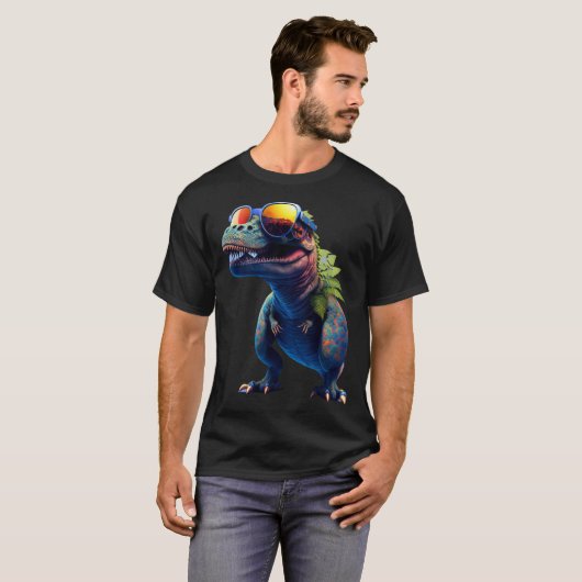 Cool dinosaur baby Tyrannosaurus Rex Tシャツ (正面フル)
