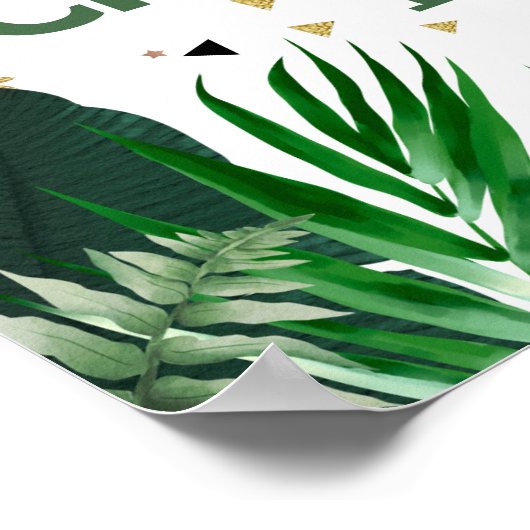 Cool Dinosaurs Birthday Party Welcome ポスター (角)