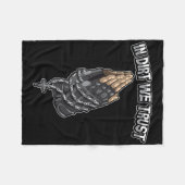 Cool Dirt Mountain Bike Quote In Dirt We Trust Bik フリースブランケット (正面(横))