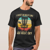 Cool Disc Golf For Men Women Disc Golf  Player Tシャツ (正面)