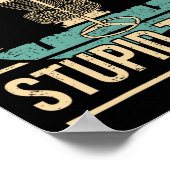 Cool Disc Golf Player Quote I Stupid Tree  ポスター (角)