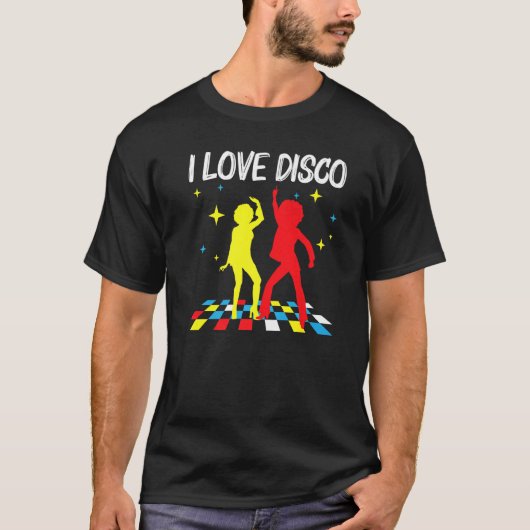 Cool Disco For Men Women 70s 80s Nightclub Music D Tシャツ (正面)