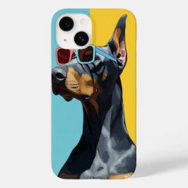 Cool Doberman with sunglasses Case-Mate iPhone 14ケース