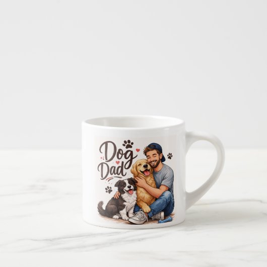 Cool Dog Dad Coffee Mug – Funny Gift for Dog Lover エスプレッソカップ (右)