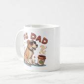 Cool Dog Dad Fuel Coffee Mug with Sunglasses Dog コーヒーマグカップ (正面左)