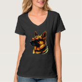 Cool Dog Face with Sunglasses Tシャツ (正面)