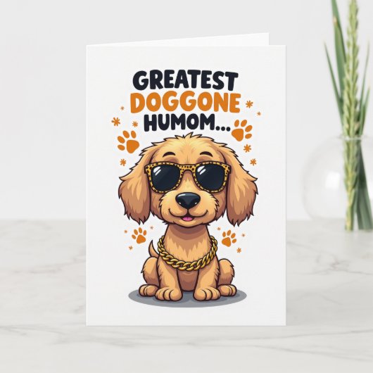 Cool Dog Greatest Mom カード (正面)