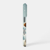 Cool Dog in Preppy Winter Attire and Hat   iPhoneケース (右側面)