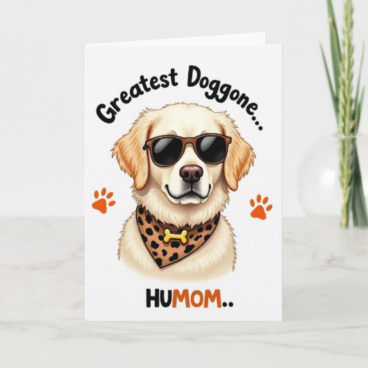 Cool Dog Mothers Day Best Friend Card カード (正面)