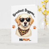Cool Dog Mothers Day Best Friend Card カード (黄色い花)