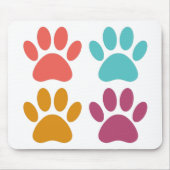 Cool Dog Paw Prints マウスパッド (正面)