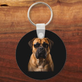 Cool Dog Sungles Bullmastiff Funny Look  キーホルダー (正面)