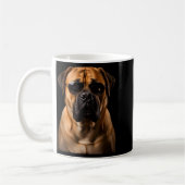 Cool Dog Sungles Bullmastiff Funny Look  コーヒーマグカップ (左)