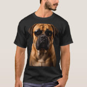 Cool Dog Sungles Bullmastiff Funny Look  Tシャツ (正面)
