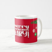 Cool Dog wishing Merry Christmas Mug コーヒーマグカップ (正面右)
