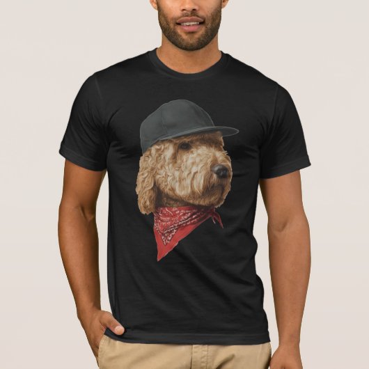 Cool Dog with Cap & Bandana T-Shirt | Stylish Dog  Tシャツ (正面)