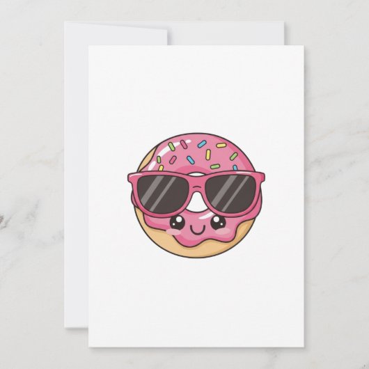 Cool Donut with Sunglasses 招待状 (正面)