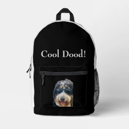 "Cool Dood!" かっこいいサングラス犬のリュック プリントバックパック