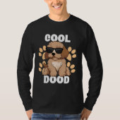 Cool Dood Labradoodle Sunglasses Paw Print for Doo Tシャツ (正面)