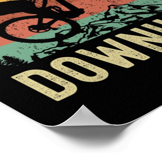 Cool Downhill Jersey, Mountain Biking, Cycling, Mo ポスター (角)