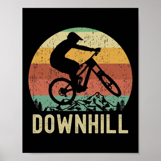 Cool Downhill Jersey, Mountain Biking, Cycling, Mo ポスター (正面)