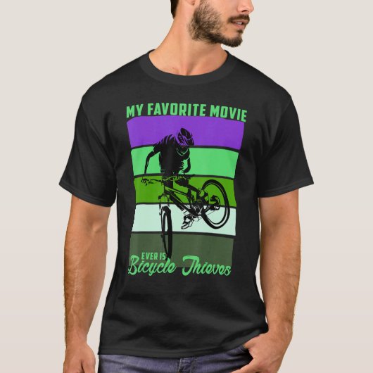 Cool DownHill Mountain Bike Design for Hardcore Cy Tシャツ (正面)