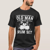 Cool Drummer Men Dad Drum Set Player Drum Kit Musi Tシャツ (正面)