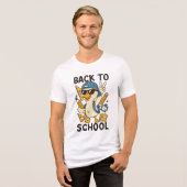 Cool Duck Back to School Design Funny Cartoon Goos トライブレンドＴシャツ (正面全面)