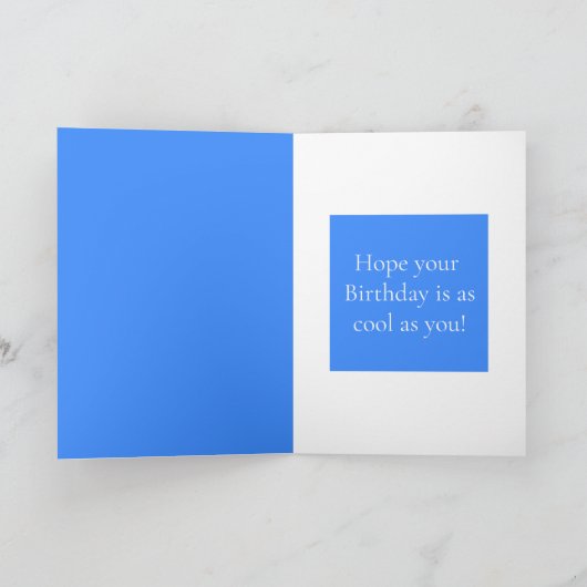 Cool Dude Australian Shephard Folded Greeting Card カード (内部)