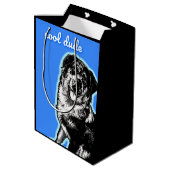 Cool Dude Australian Shephard Gift Bag ミディアムペーパーバッグ (裏面アングル)