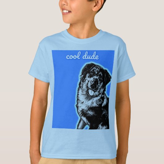 Cool Dude Australian Shephard T-Shirt Tシャツ (正面)