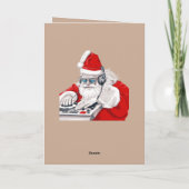 Cool Dude Old Skool Eighties Christmas DJ  カード (裏面)