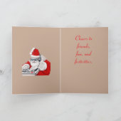 Cool Dude Old Skool Eighties Christmas DJ  カード (内部)