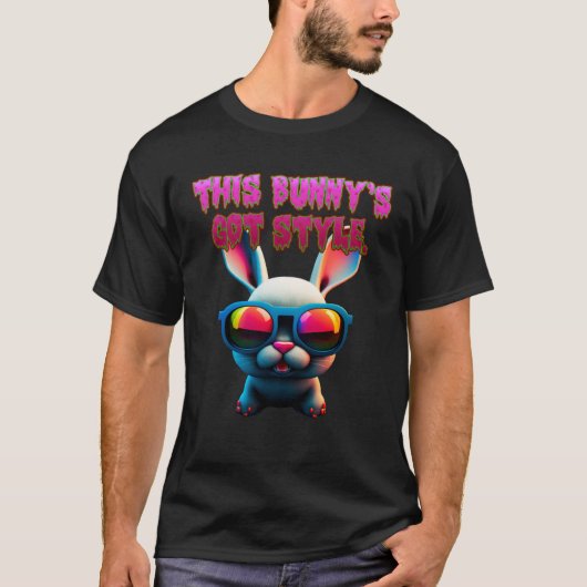 Cool Easter Bunny Happy Easter Friends Bunny Style Tシャツ (正面)
