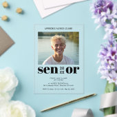 Cool Editorial Style Senior Grad Photo TMF26 アクリル招待状 (インサイチュ (ウェディング))