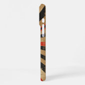 Cool Electric Guitarist Gift Soviet Art Rock Music iPhoneケース (左側面)