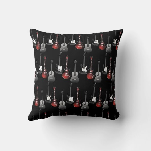 Cool Electric Guitars for Music Lovers Gift クッション (裏面)