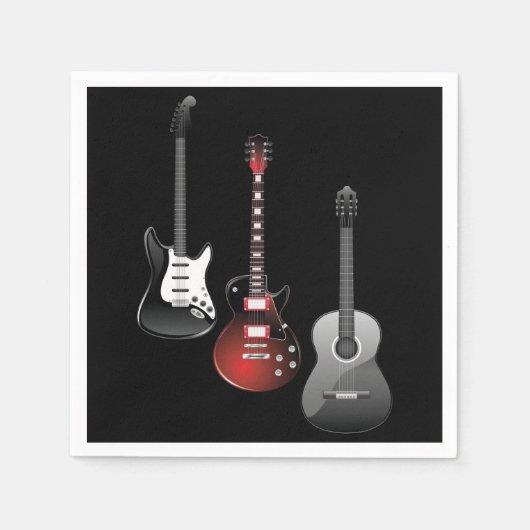 Cool Electric Guitars for Music Lovers Gift スタンダードカクテルナプキン (正面)