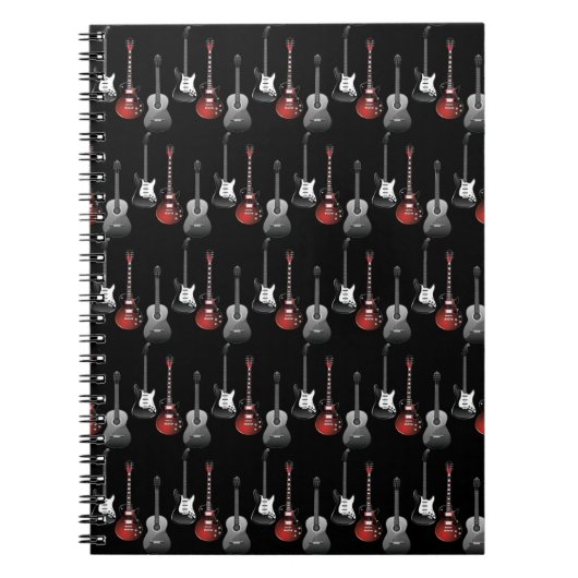 Cool Electric Guitars for Music Lovers Gift ノートブック (正面)