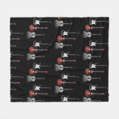 Cool Electric Guitars for Music Lovers Gift フリースブランケット (正面(横))