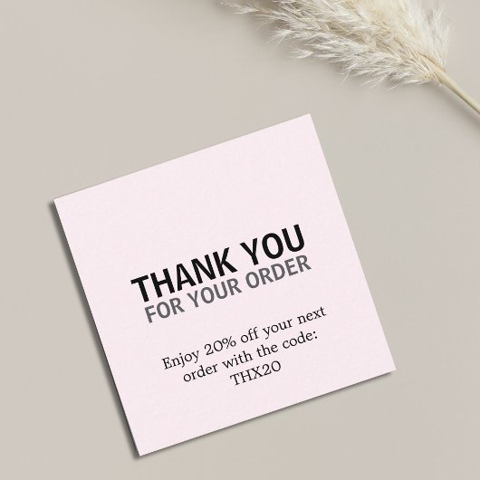 Cool Elegant Bold Rose Thank You Card Coupon 割引カード