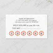 Cool Elegant Pastel Bold Salon ロイヤリティカード (裏面)