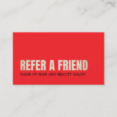 Cool Elegant Red Golden Beauty Salon  紹介カード (正面)