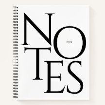 Cool Elegant Typography Notes Black and White