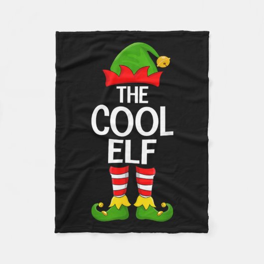 Cool Elf Xmas Matching Family Elf Squad Christmas  フリースブランケット (正面)