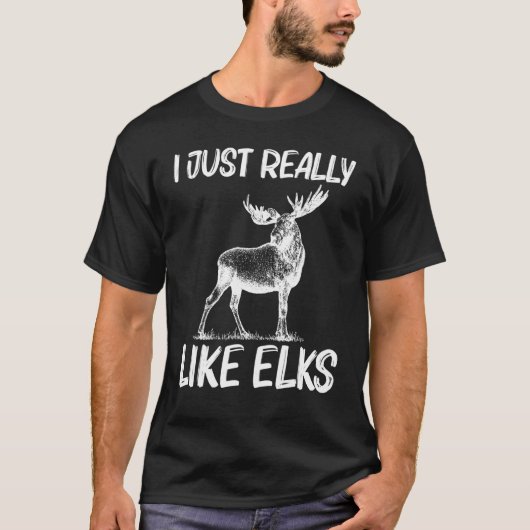 Cool Elk For Men Women Elk Deer Hunter Hunting Tシャツ (正面)