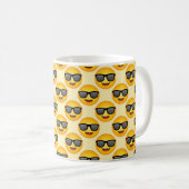 Cool Emoji with Sunglasses Coffee Mug Emoticon Cup コーヒーマグカップ (正面右)